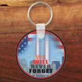9/11キーチェーン – 絶対に忘れない キーホルダー (正面)