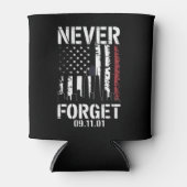 9・11テロ犠牲者追悼日 Never Forget  缶クーラー (正面)