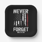 9・11メモリアルデー 忘れない  ペーパープレート (正面)