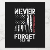 9・11メモリアルデー 忘れない ワインラベル (シングルラベル)