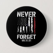9・11メモリアルデー 決して忘れない  缶バッジ (正面)