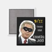 9/11平方ボタン マグネット (正面/裏面)