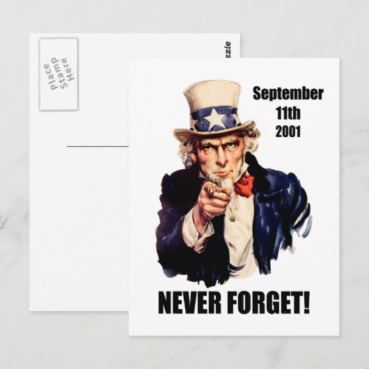 9/11忘れなし ポストカード (正面/裏面)