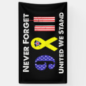 9 11忘れ人も立統一されたたない 横断幕 (縦)