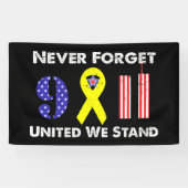 9 11忘れ人も立統一されたたない 横断幕 (横)