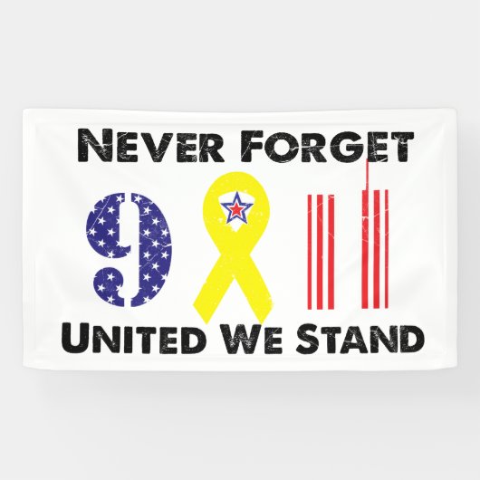 9 11忘れ人も立統一されたたない 横断幕 (横)