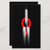 9 11思い出し忘れない9.11.2001記念 便箋 (正面/裏面)