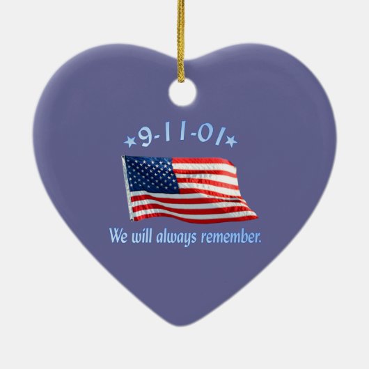 9-11我々は常に覚えている セラミックオーナメント (裏面)