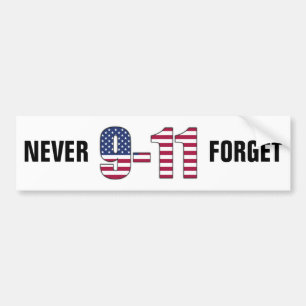 9-11決してバンパーステッカーを忘れないで下さい バンパーステッカー