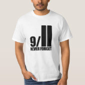 9-11決してTシャツを忘れないで下さい Tシャツ (正面)