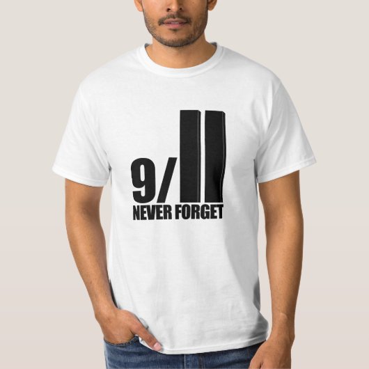 9-11決してTシャツを忘れないで下さい Tシャツ (正面)