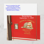 9-11消防士の郵便はがき ポストカード (正面/裏面)