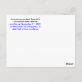 9-11消防士の郵便はがき ポストカード (裏面)