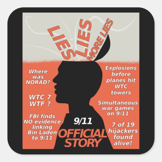 9-11真実の公式なストーリー スクエアシール (正面)