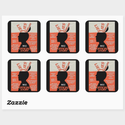 9-11真実の公式なストーリー スクエアシール (シート)