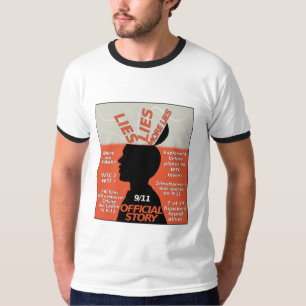 9-11真実の公式の物語のうそ Tシャツ