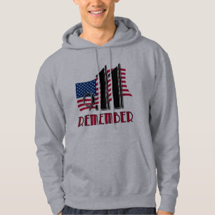 9/11米国旗のTシャツによって覚えて下さい パーカ