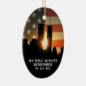 9-11覚えて下さい-私達は決して忘れません セラミックオーナメント (右)