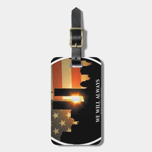 9-11覚えて下さい-私達は決して忘れません ラゲッジタグ (正面縦)