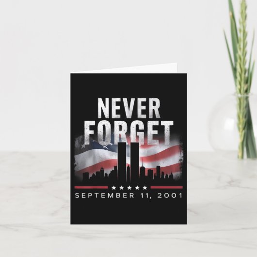 9・11追悼記念日を決して忘れないで カード (正面)
