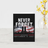 9・11追悼記念日を決して忘れないで カード (黄色い花)