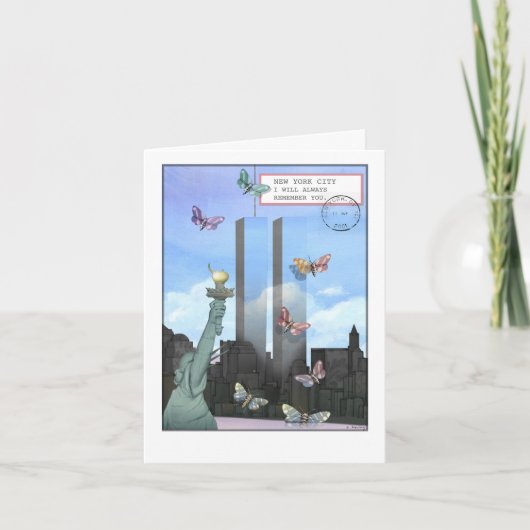 9/11 – 日中の世界貿易センター カード (正面)