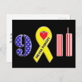 9/11 追悼 黄色リボン ポストカード (正面/裏面)