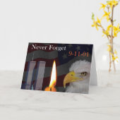 9-11-01を決して忘れない カード (黄色い花)
