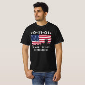 9-11-01我々は常に覚える Tシャツ (正面フル)