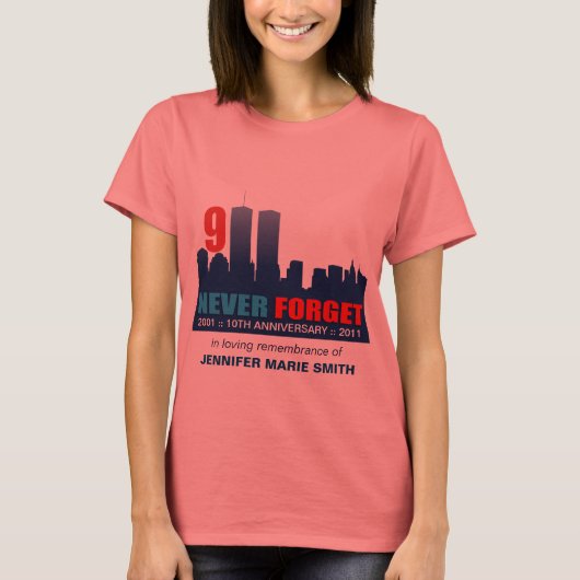 9/11 10周年記念 – Tシャツカスタムのメモリ Tシャツ (正面)