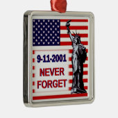 9-11-2001-Never 忘れ メタルオーナメント (右)