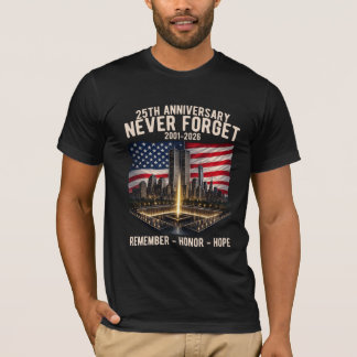 9/11 25周年記念日 決して忘れない 2001-2026 Tシャツ