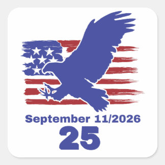 9/11 25周年記念 アメリカンイーグル Never Forget スクエアシール