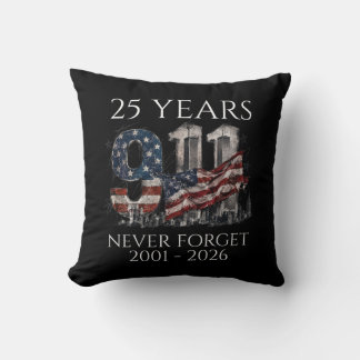 9/11 25 Years Never Forget 2001-2026 Memorial クッション