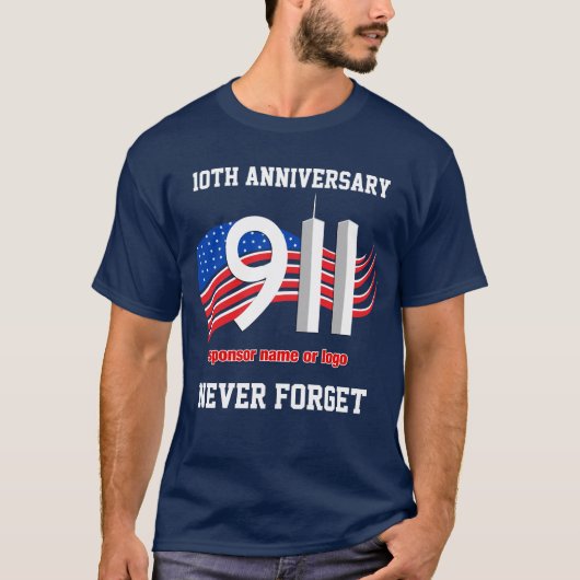 9/11 - 9月11日-後援されたイベントの暗闇のティー Tシャツ (正面)