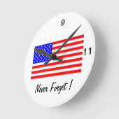 9-11 NEVER 忘れ ラウンド壁時計 (傾斜)