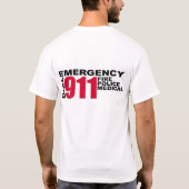 9-1-1に電話をかけて下さい Tシャツ (裏面)