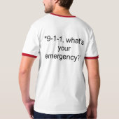 9-1-1人間のテクニカルサポート Tシャツ (裏面フル)