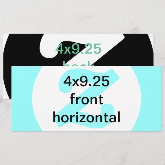 9.25水平招待状x 4 招待状 (正面/裏面)