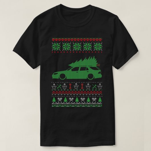 9-5コムビクリスマス醜いセーター Tシャツ (デザイン正面)