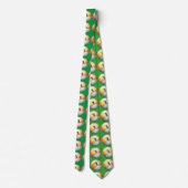 9 ball Art Pattern Green Tie ネクタイ (裏面)