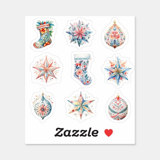 9 Bohoクリスマスカスタムカットビニールシール シール