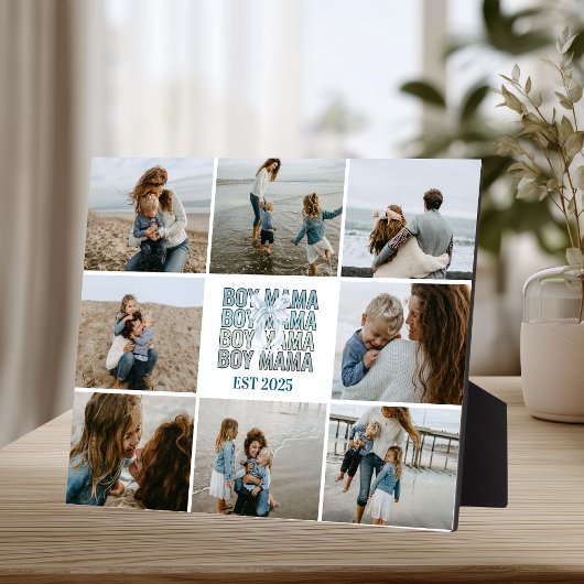 9 Boy Mama Custom Photo Collage フォトプラーク