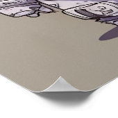 9 Chibi Astronaut Kittens Space Crew ポスター (角)