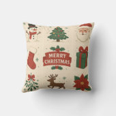 9 Cute Merry Christmas Images クッション (裏面)