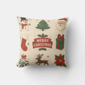 9 Cute Merry Christmas Images クッション (正面)