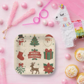 9 Cute Merry Christmas Images ペーパープレート (パーティー)