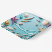 9-Inch Square Paper Plate with Sea Life Design –  ペーパープレート (傾斜あり)