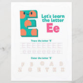 9 Learn To Spell Letter E Teacher Home Schooling (正面)