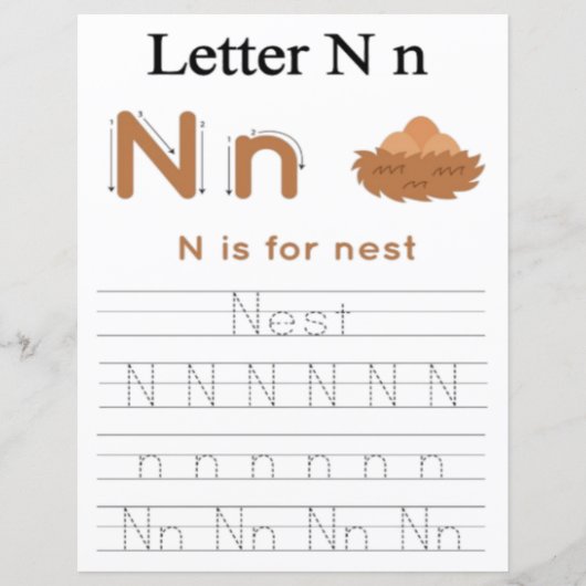 9 Learn To Spell Letter N Teacher Home Schooling (正面)